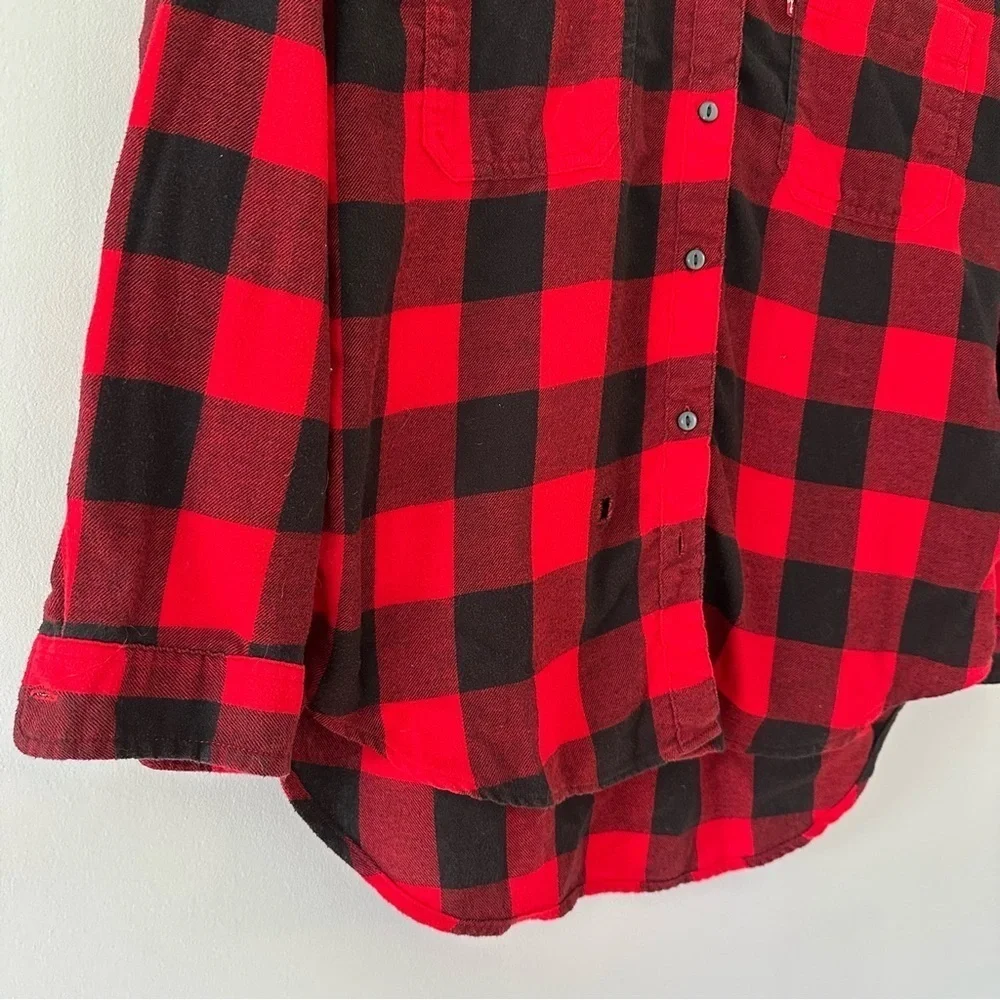 Levi’s Buffalo Plaid Cotton Blend Flannel Mens Work Button Down Size Medium